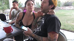 Late the scenes moments with an alternative chick Joanna Angel